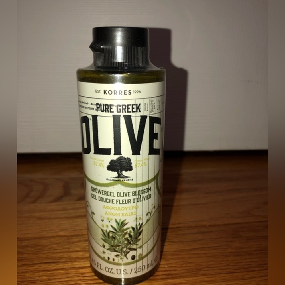 Korres pure Greek Olive shower‎ gel Olive Blossom 8.45 fluid ounces new sealed